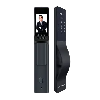 科桔-M8-Pro智能锁 全自动人脸指纹识别智能门锁-黑色
