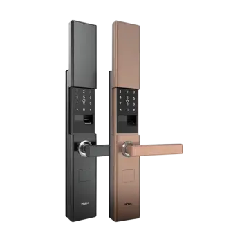海尔-HFH-09E-一体滑盖指纹锁-红古铜 防盗锁指纹锁