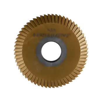 高速钢涂钛三面刃薄锯片-0023-TiN φ80x1.4xφ22x100T钥匙机适用于文兴100G1,100H,202C,100G2铣刀